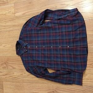 Paul Fredrick long-sleeve plaid button-down men's shirt, Classic Fit, medium